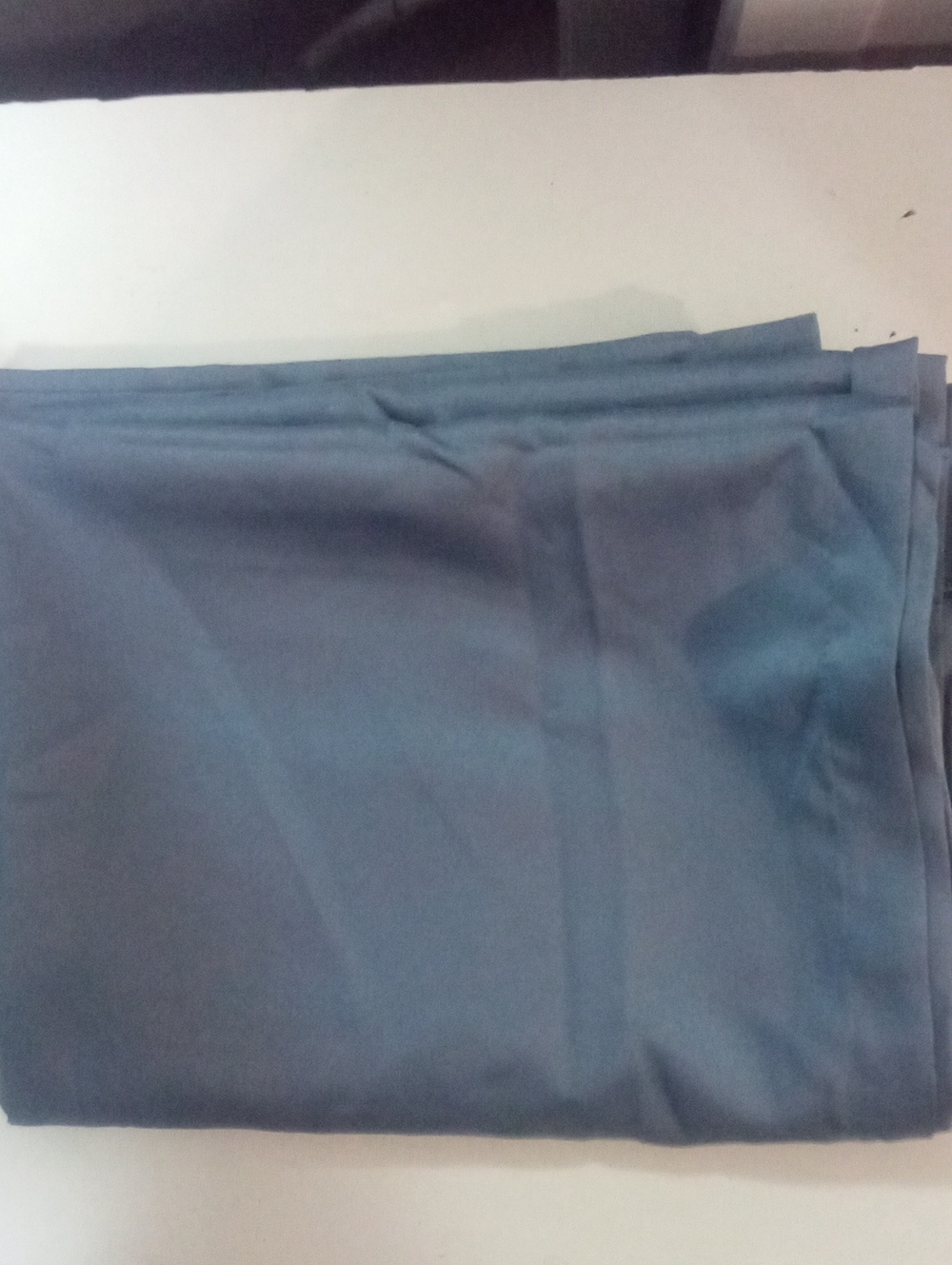 Unbranded Blue Sateen Curtain Panel 84" Long New Damaged Pkg